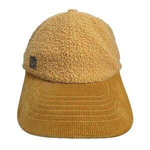 Headsweats Hat Snapback Yellow Fleece Cap Adult OS Adjustable Corduroy Bill NWT